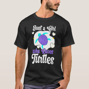 Just A Girl Who Loves Turtles Sea Turtle Women Kid T-Shirt