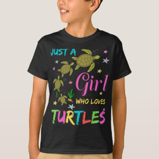 Just A Girl Who Loves Turtles  Turtle Sea Costume  T-Shirt