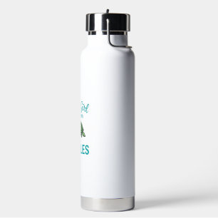 Just a Girl Who Loves Turtles Vintage Engraving Te Water Bottle