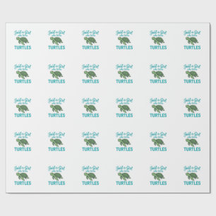 Just a Girl Who Loves Turtles Vintage Engraving Te Wrapping Paper