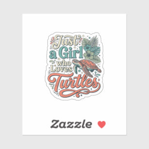Just a Girl Who Loves Turtles Vintage Shirt Design