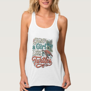 Just a Girl Who Loves Turtles Vintage Shirt Design