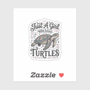 Just A Girl Who Loves Turtles Vintage Shirt Design