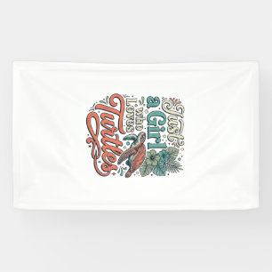 Just a Girl Who Loves Turtles Vintage Shirt Design Banner