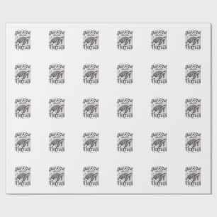 Just A Girl Who Loves Turtles Vintage Shirt Design Wrapping Paper