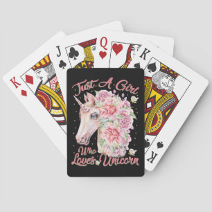 Just A Girl Who Loves Unicorn Playing Cards