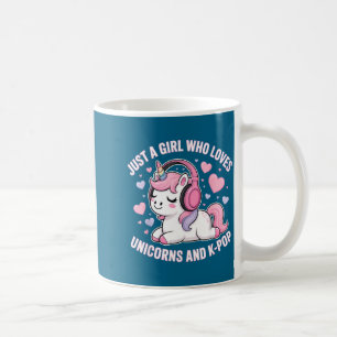 Just A Girl Who Loves Unicorns And K-p Girl K P Kp Coffee Mug