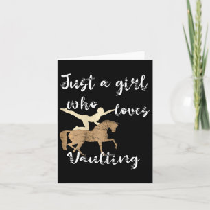 Just A Girl Who Loves Vaulting Equestrian Horse Va Card