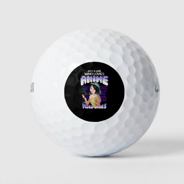 just a girl who loves video games and anime golf balls (Front)