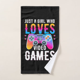 Just A Girl Who Loves Video Games Hand Towel
