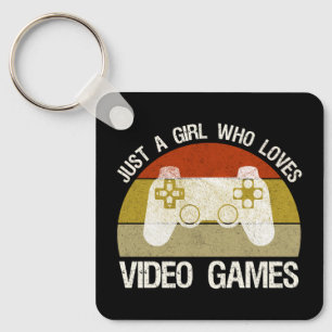 Just A Girl Who Loves Video Games Key Ring