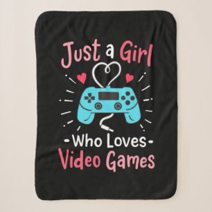 Just A Girl Who Loves Video Games Sherpa Blanket