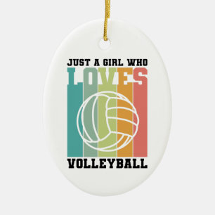 Just a girl who loves Volleyball Ceramic Tree Decoration
