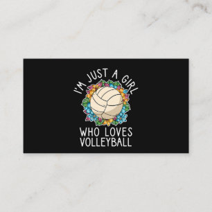 Just A Girl Who Loves Volleyball for teen girls Business Card