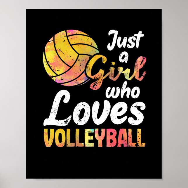 Just A Girl Who Loves Volleyball Player Women Poster (Front)
