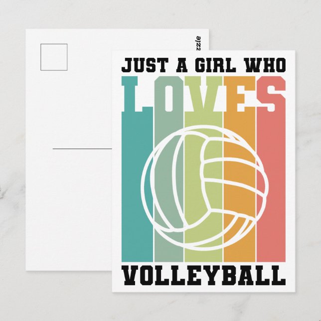 Just a girl who loves Volleyball Postcard (Front/Back)