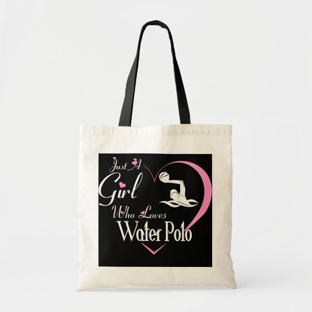 Just A Girl Who Loves Water Polo Funny Tote Bag (Front)