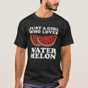 Just A Girl Who Loves Watermelon Summer  Retro Cut T-Shirt