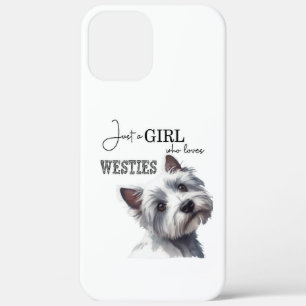 Just a Girl who Loves Westies Cute Westie Art iPhone 12 Pro Max Case