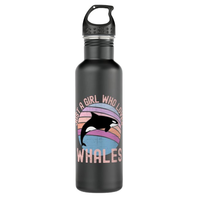 Just A Girl Who Loves Whales  Orca 710 Ml Water Bottle (Front)