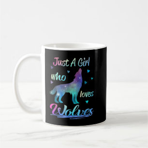 Just A Girl Who Loves Wolves Animal Coffee Mug