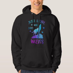 Just A Girl Who Loves Wolves For Wolf Hoodie