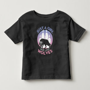 Just a girl who loves Wolves Toddler T-Shirt