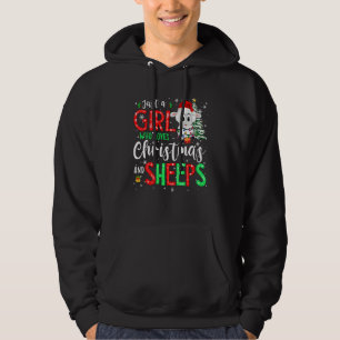 Just A Girl Who Loves Xmas And Sheeps Santa Sheep Hoodie