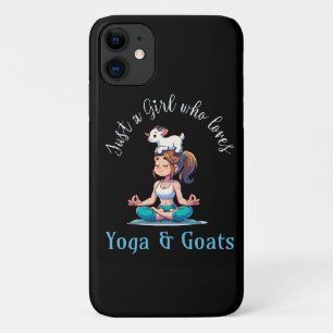 Just a girl who loves Yoga and Goats Case-Mate iPhone Case