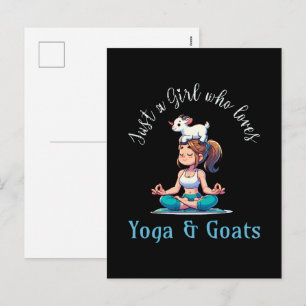 Just a girl who loves Yoga and Goats Holiday Postcard
