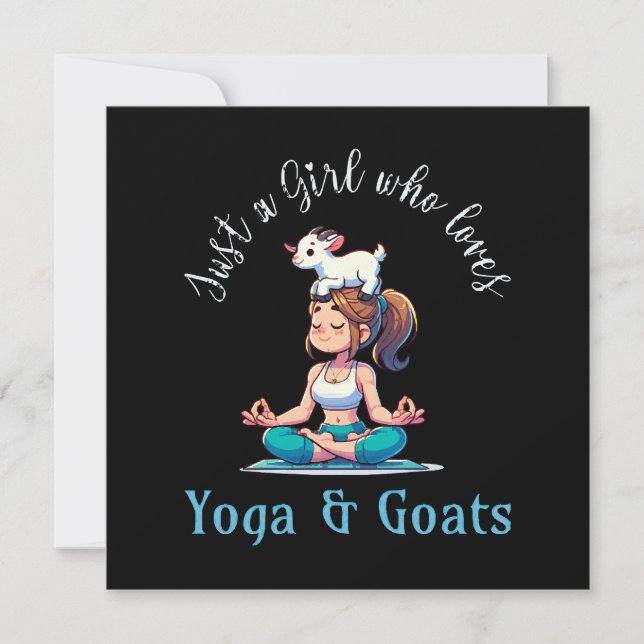 Just a girl who loves Yoga and Goats Invitation (Front)