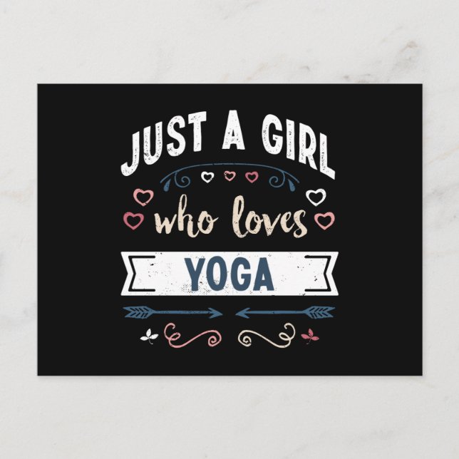 Just a Girl who loves Yoga Funny Gifts Postcard (Front)