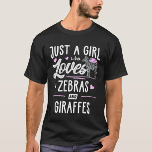 Just A Girl Who Loves Zebras And Giraffes Women T-Shirt