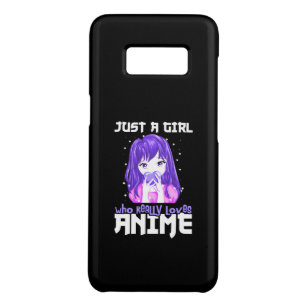Just A Girl Who Really Loves Anime in Purple Case-Mate Samsung Galaxy S8 Case
