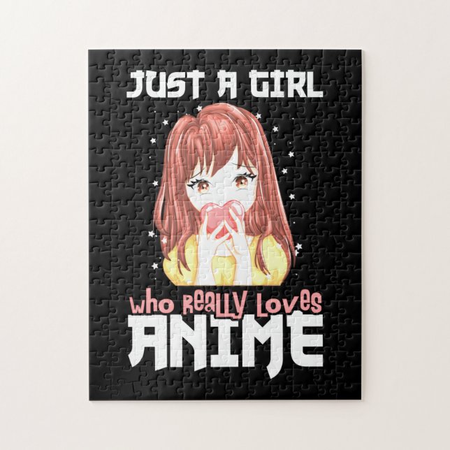 Just A Girl Who Really Loves Anime Jigsaw Puzzle (Vertical)