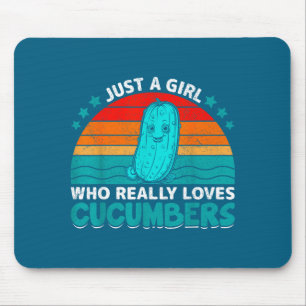 Just A Girl Who Really Loves Cubers Cute Vegetable Mouse Pad