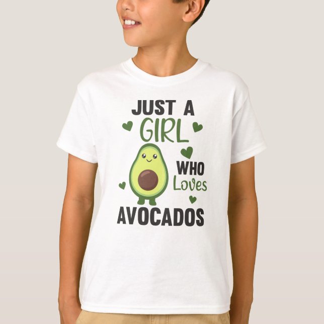 Just A Girl's Avocado Loves Sweet Avocado T-Shirt (Front)