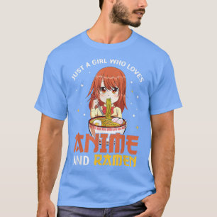 Just A Girls Who Loves Anime And Ramen Bowl Japane T-Shirt