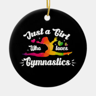 Just A Girls Who Loves Gymnastics Ceramic Tree Decoration