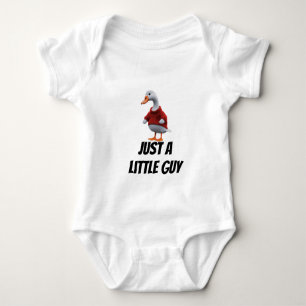 Just a Goose Little Guy Funny Millennial Cartoon Baby Bodysuit