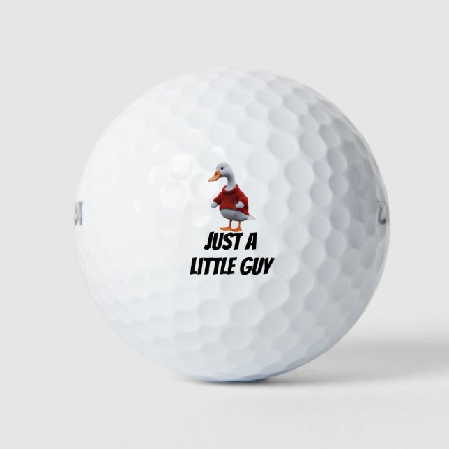 Just a Goose Little Guy Funny Millennial Cartoon  Golf Balls (Front)