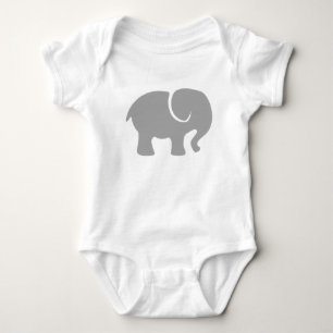 Just a Grey Elephant Baby Bodysuit