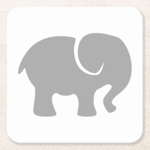 Just a Grey Elephant Square Paper Coaster