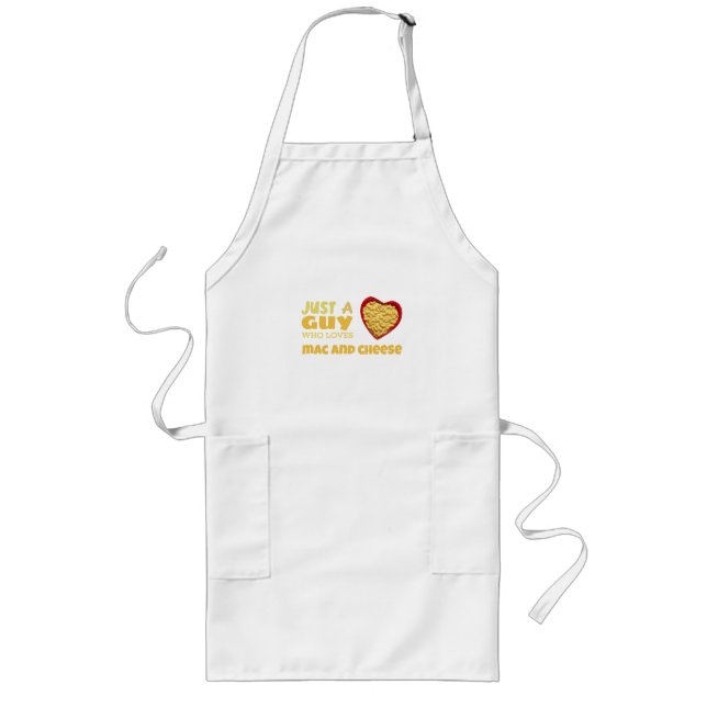Just a guy who loves mac and cheese long apron (Front)