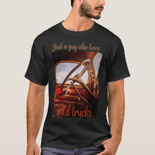 Just A Guy Who Loves Old alpaca gift idea T-Shirt