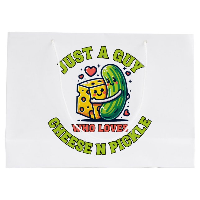 Just a guy who loves pickle large gift bag (Back)
