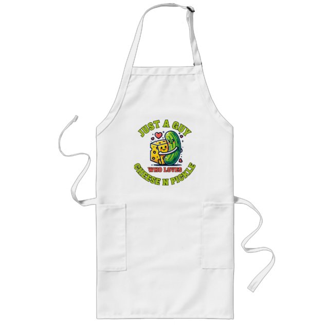 Just a guy who loves pickle long apron (Front)