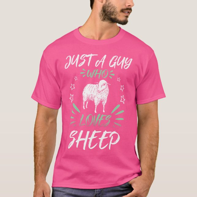 Just A Guy Who Loves Sheep T-Shirt (Front)