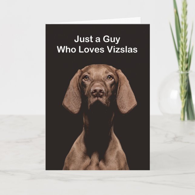 Just A Guy Who Loves Vizslas Card (Front)