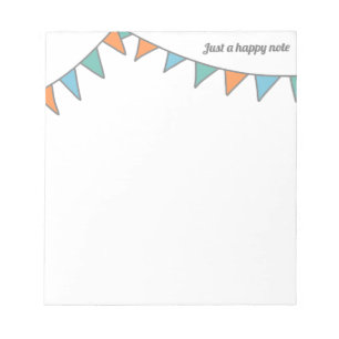 Just a Happy Note Minimalist Garland Notepad